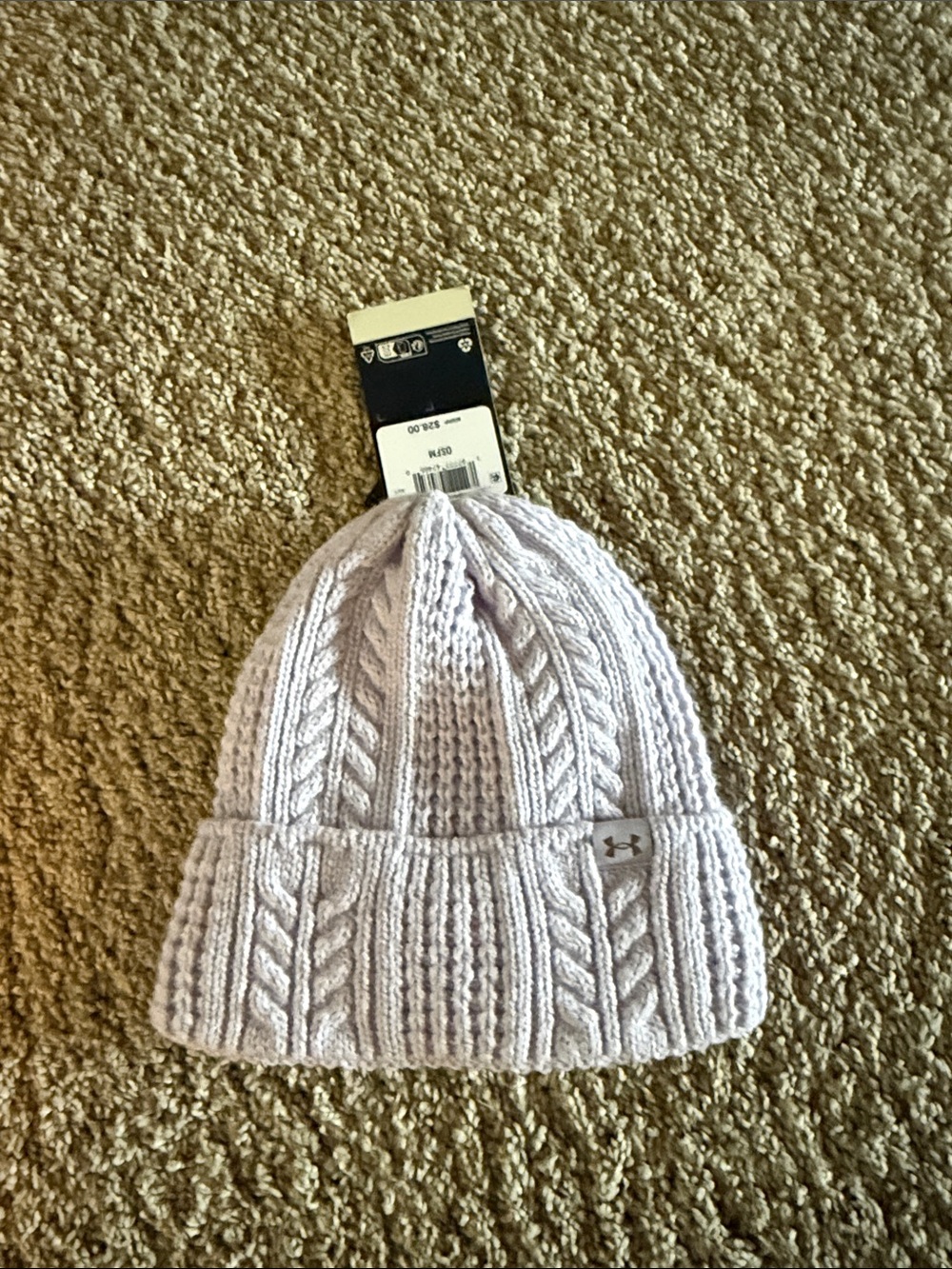 Under Armour Womens Cable Knit Beanie - Light Lavender